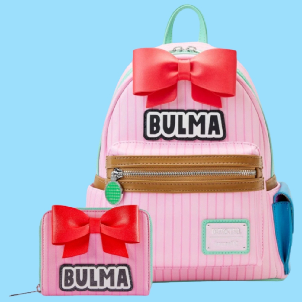 (SOLD) Loungefly Dragon Ball Bulma Cosplay Mini Backpack and Wallet